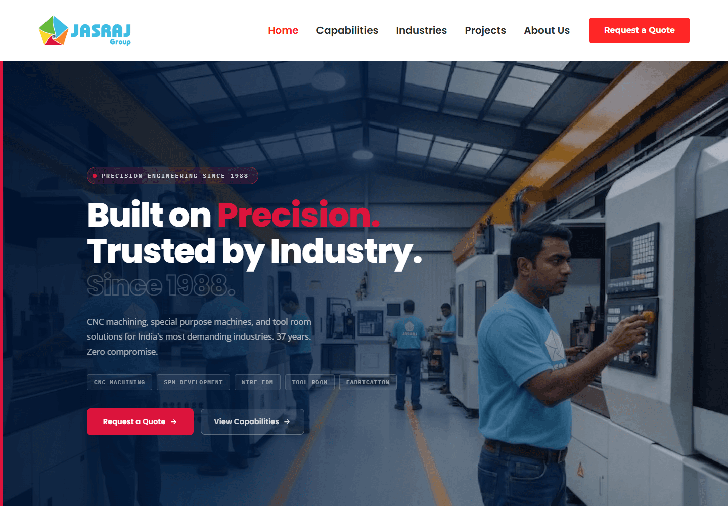 Jasraj Group homepage preview
